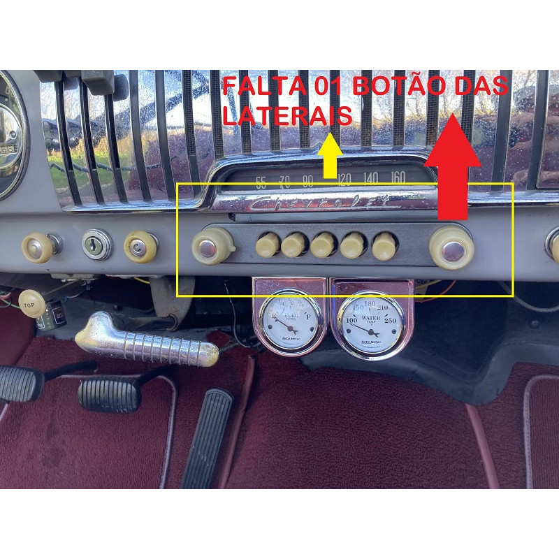 Botão Rádio Chevrolet Bel Air 1951 1952 Conjunto Incompleto