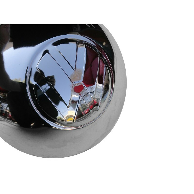 Calota Logo Grande Vw Roda 5 Furos Fusca Kombi Karmann Ghia Cromada - Jogo