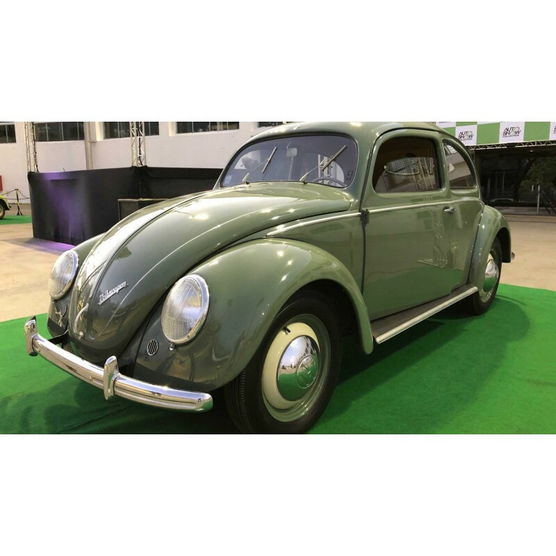 Calota Logo Grande Vw Roda 5 Furos Fusca Kombi Karmann Ghia Cromada - Jogo