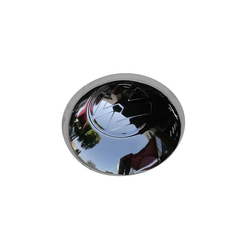 Calota Logo Grande Vw Roda 5 Furos Fusca Kombi Karmann Ghia Cromada - Jogo