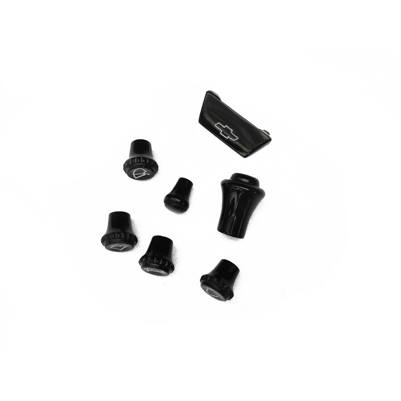 Botão Painel Seta Manopla Câmbio C-10 C-14 C-15 Veraneio 1964 a 1978 Preto Jogo