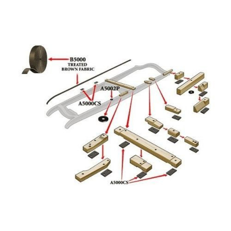Calço Carroceria Ford Tudor 28 à 29 Importado - Jogo