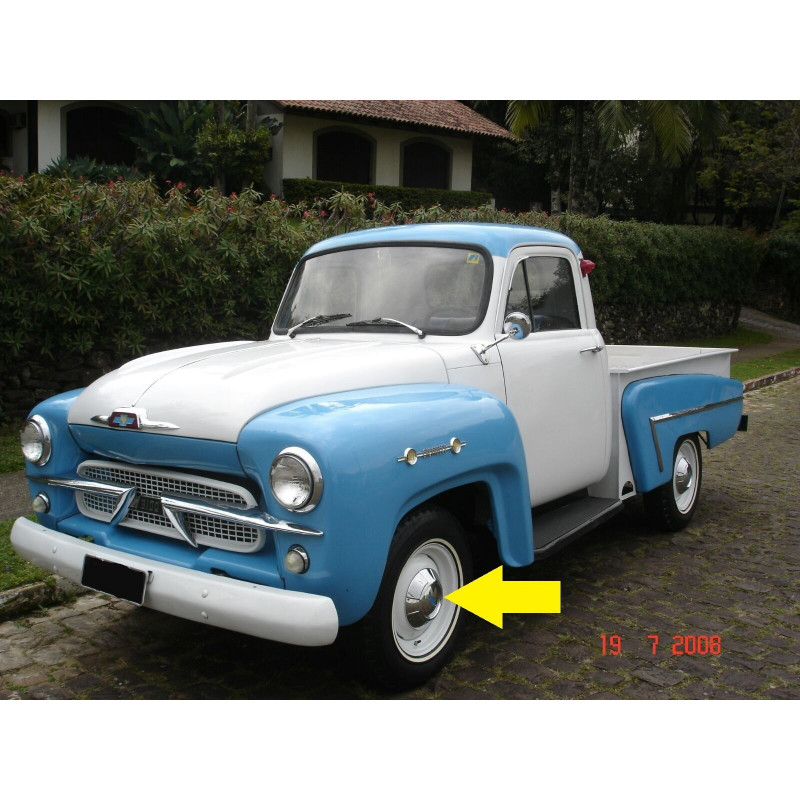 Calota Roda Chevrolet Brasil 3100 1958 a 1963 Nova Cromada - Jogo