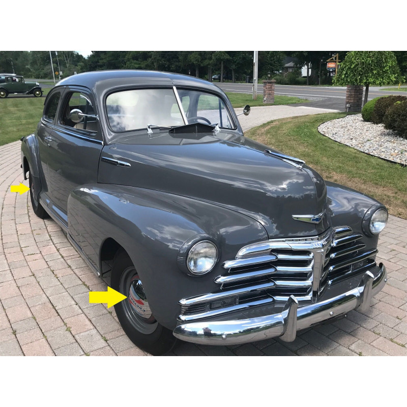 Calota Cromada Chevrolet Automóvel Pick Up 1941 a 1948 - Jogo