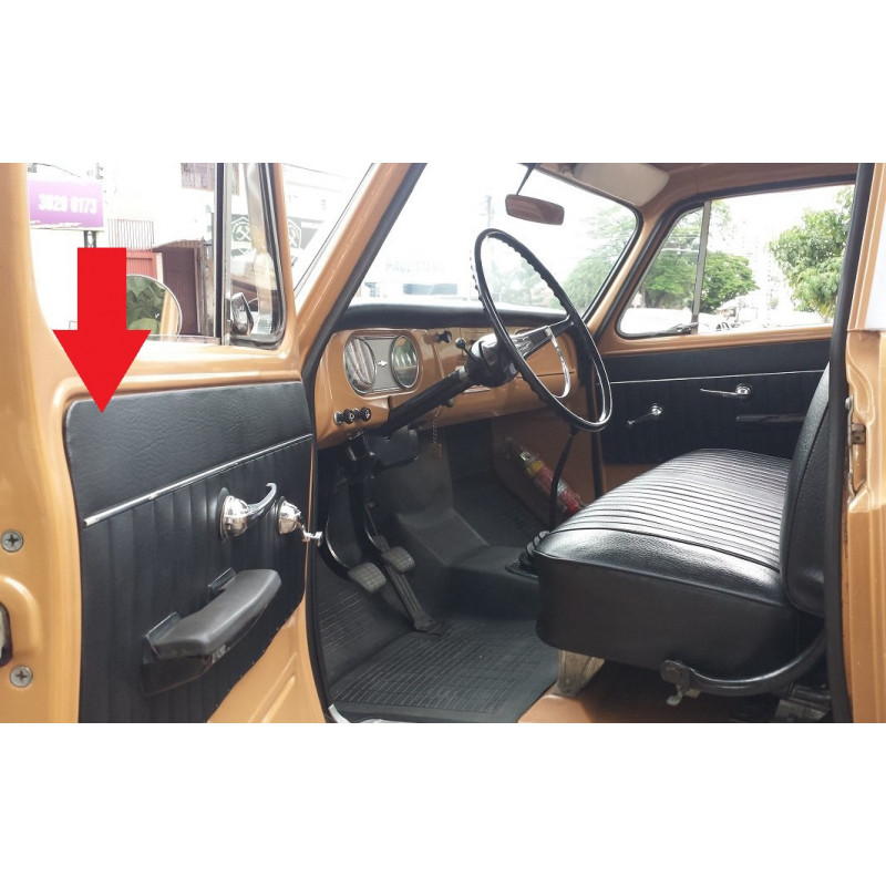 Forro Porta Veraneio 1964 à 1988 com Friso Preto - Jogo