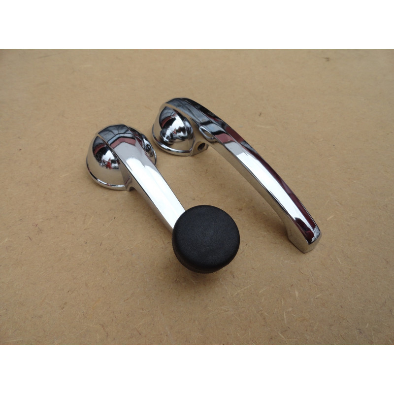 Maçaneta Interna e Manivela Vidro C-10 C-14 Veraneio - Jogo