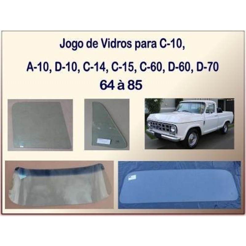 Vidros Verdes C-10, C-14, C-15, D-10 e A-10 1964 a 1985 - Jogo