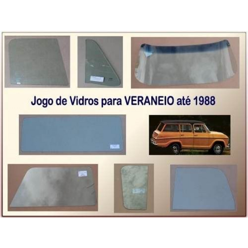 Vidros da Veraneio 64 à 88 - Jogo 12 Peças