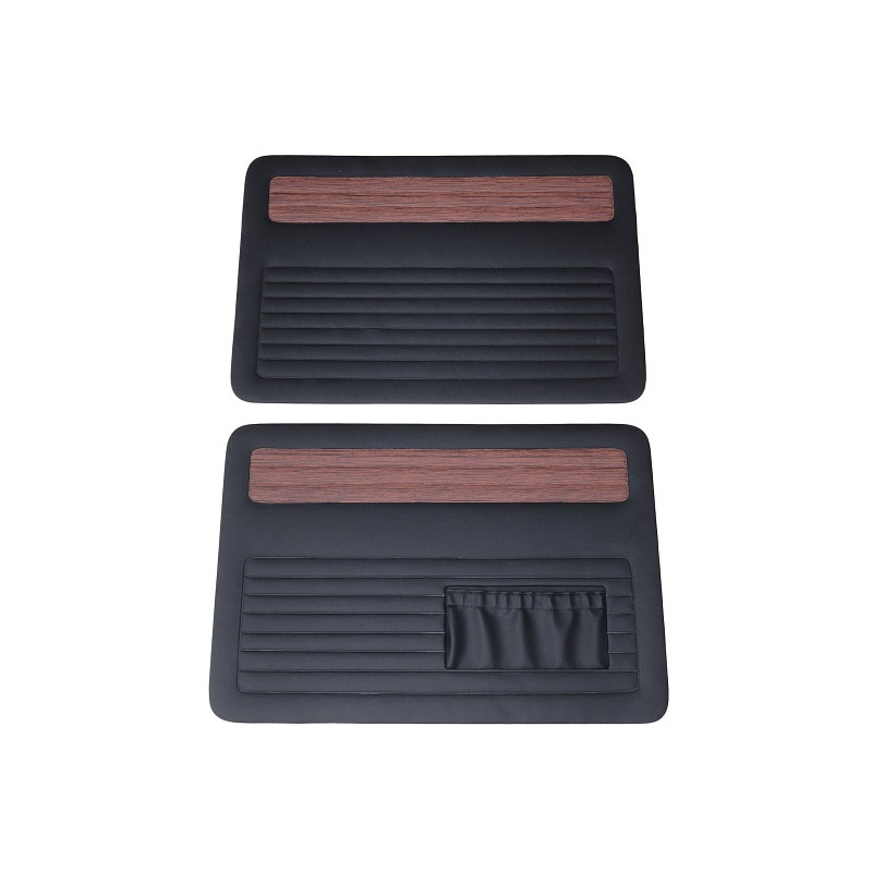 Capa do Painel Jacarandá + Forro de Porta e Lateral Preto c/ Jacarandá Fusca até 1974 - Jogo