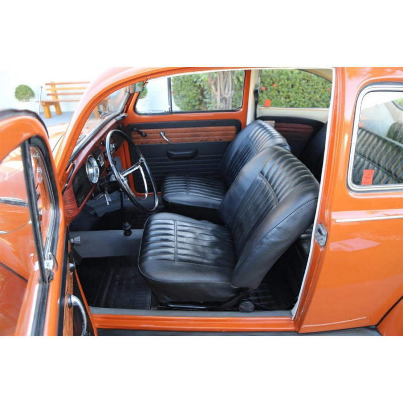 Capa do Painel Jacarandá + Forro de Porta e Lateral Preto c/ Jacarandá Fusca até 1974 - Jogo