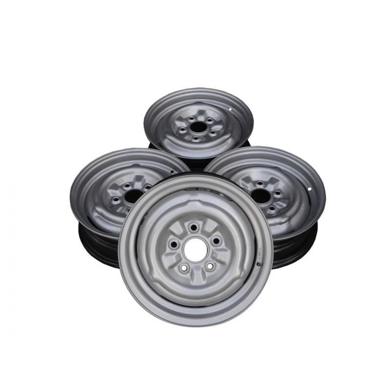 Roda Ferro Opala Caravan Aro 14 Tala 5 com Encaixe Calota até 1979 - Jogo com 04 Peças