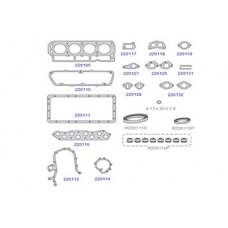 Junta Motor Dodge 1800 Polara 73 à 82 - Jogo