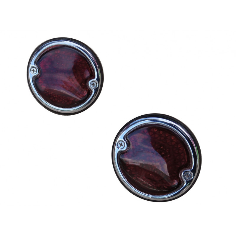 Lanterna Traseira Kombi Corujinha 61 e 62 Cromada Nova - Par