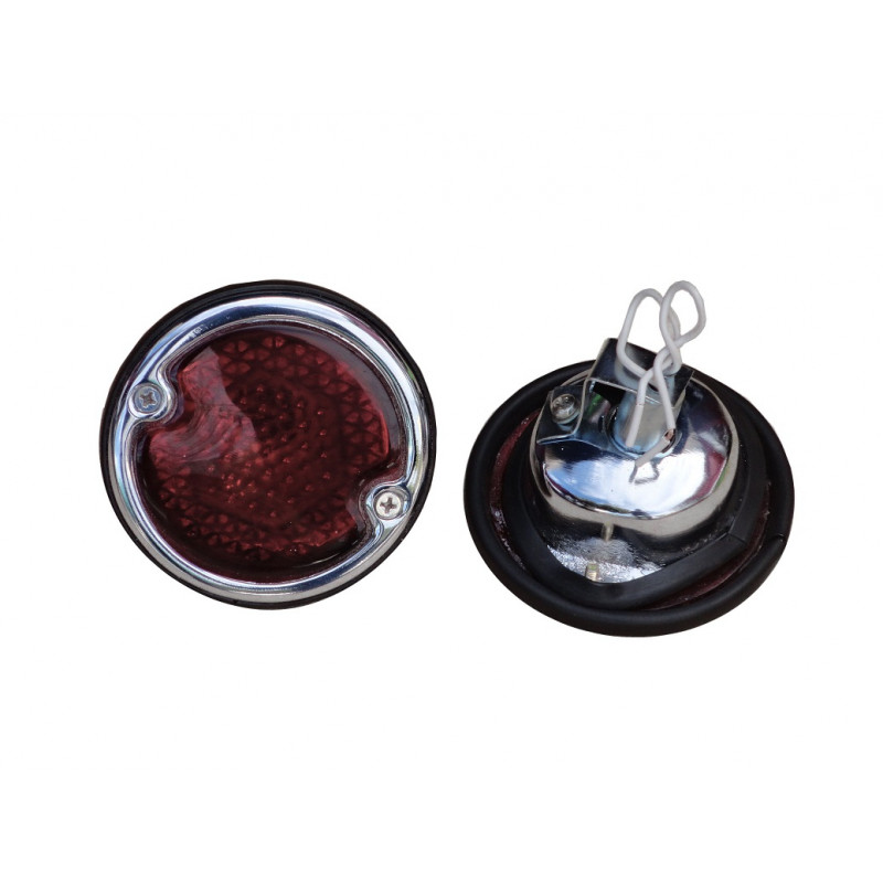 Lanterna Traseira Kombi Corujinha 61 e 62 Cromada Nova - Par