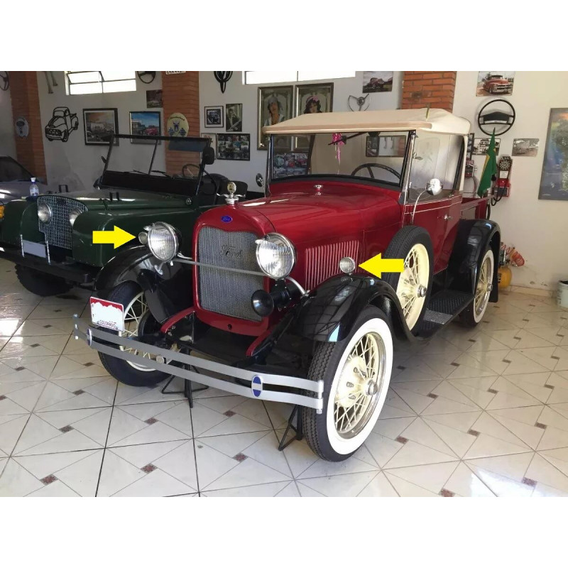 Lanterna Paralama Pisca Dianteiro Ford 1928 - Par