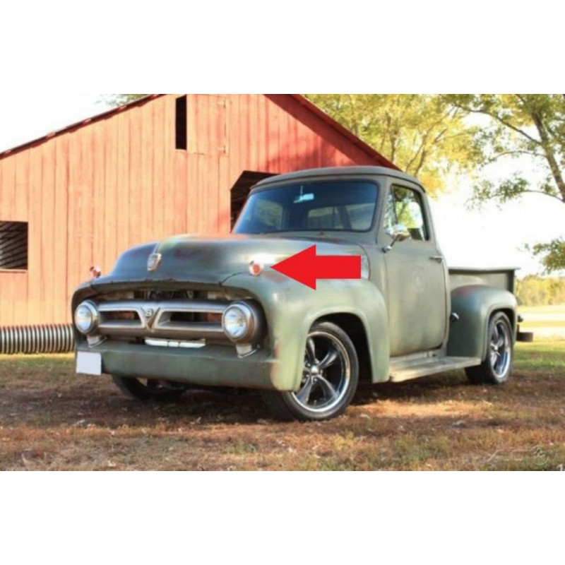 Lanterna Paralama F-100 1953 à 1961 Cromada - Par