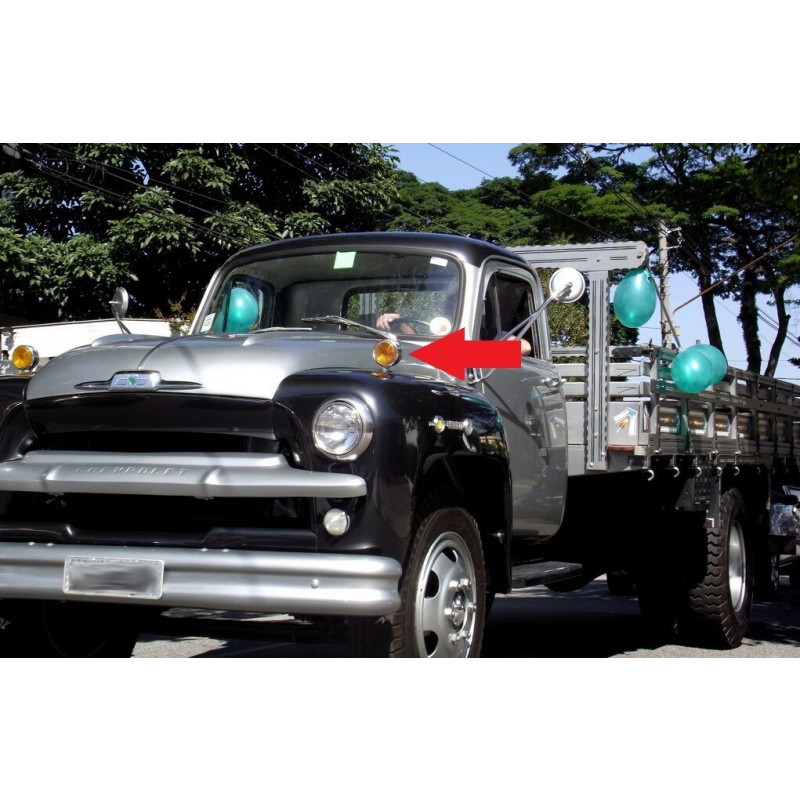 Lanterna Paralama Dianteiro Lente Vermelha Chevrolet Brasil - Par