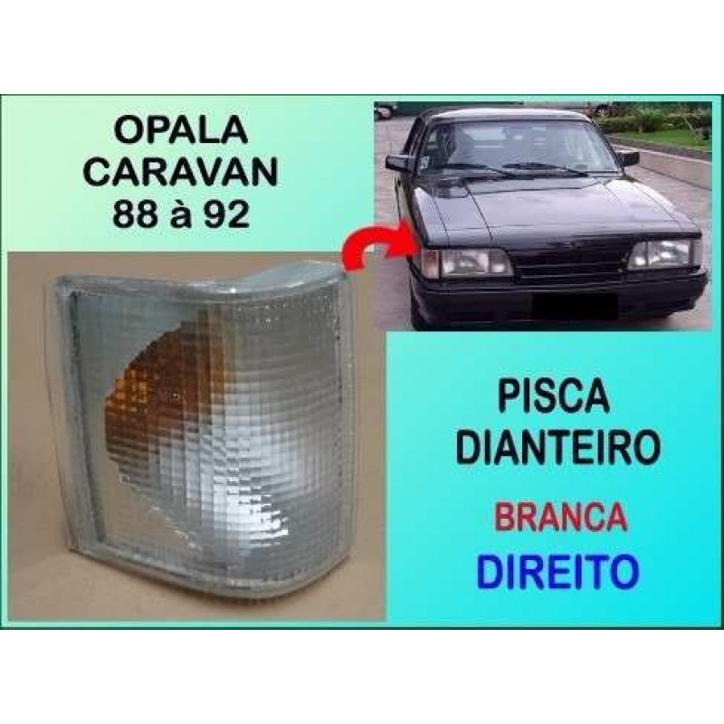 Lanterna Pisca Dianteiro Opala e Caravan 88 à 92 Branco Direito
