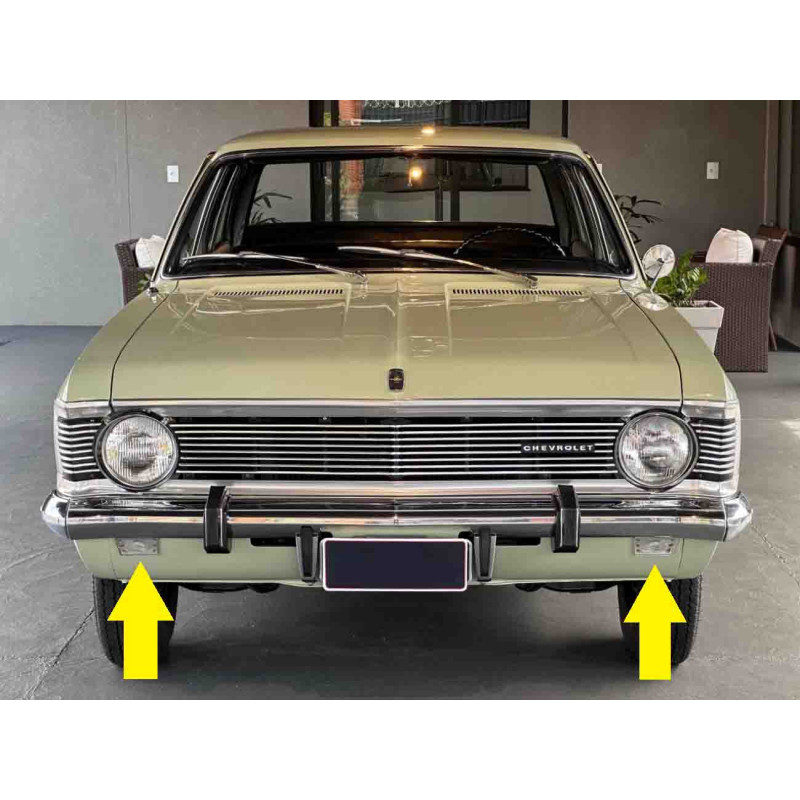 Lanterna Pisca Dianteiro Opala até 1972 ou Ré até 1974 Completo - Par