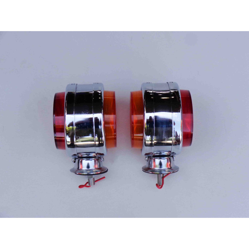 Lanterna Pisca Paralama Caminhão Pick Up Universal Cromada - Par