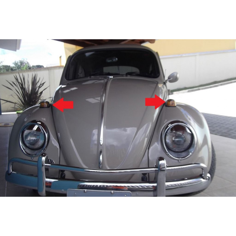 Pisca Dianteiro Completo Fusca 1970 à 1996 Novo - Par