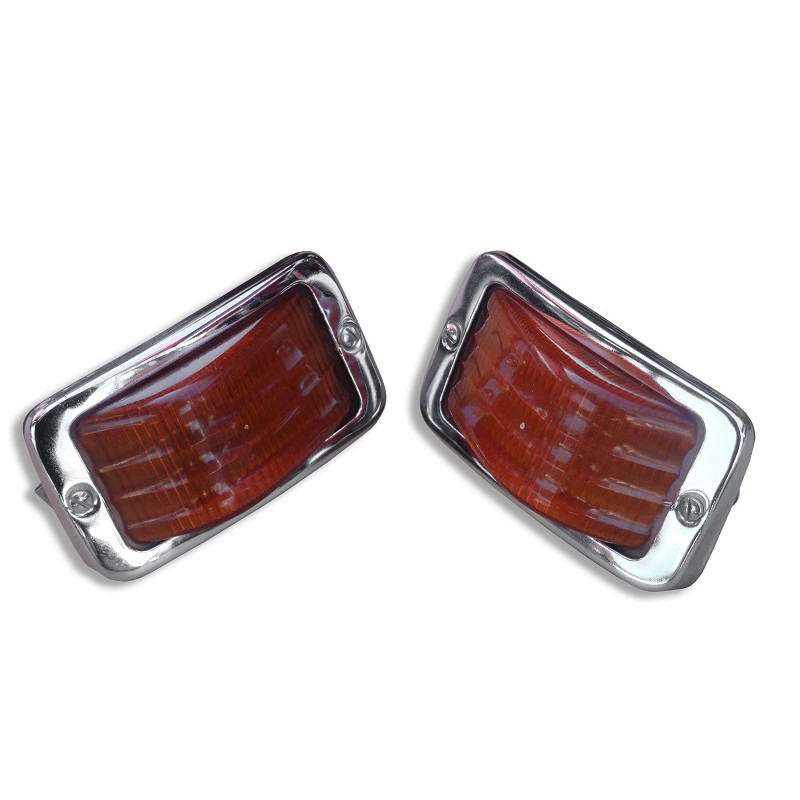 Lanterna Âmbar Teto Caminhão Ônibus Antigo Universal - Par