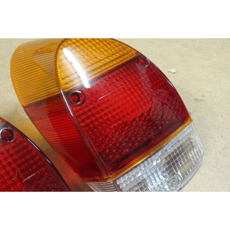 Lente Lanterna Traseira Fusca 1300 1300L 1500 Tricolor Acrílico - Par