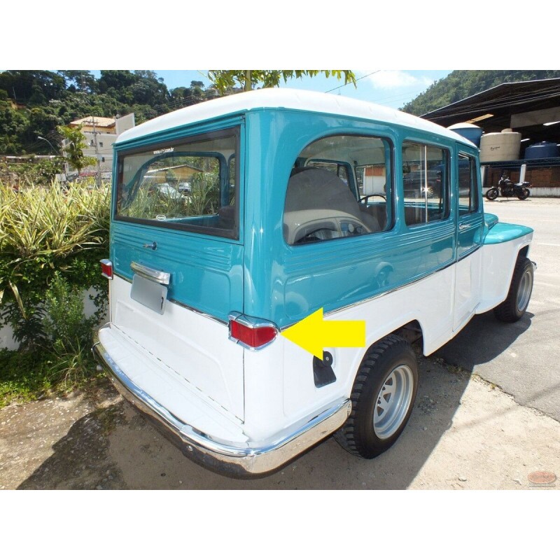 Lanterna Traseira Esquerda Rural F-75 Canto Original Cromado