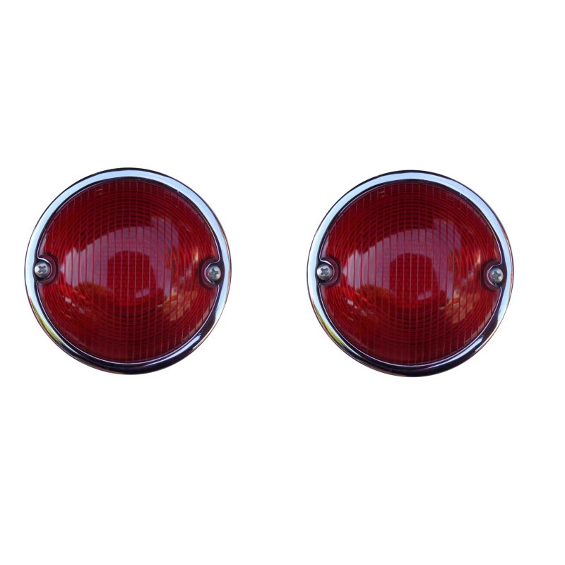 Lanterna Traseira Boca Bagre Marta Rocha 1954 a 1959 Metal Cromado - Par