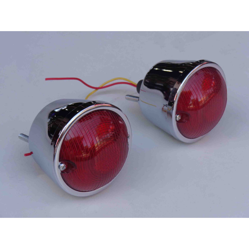 Lanterna Traseira F-1 F-100 1948 a 1954 Metal Cromado - Par