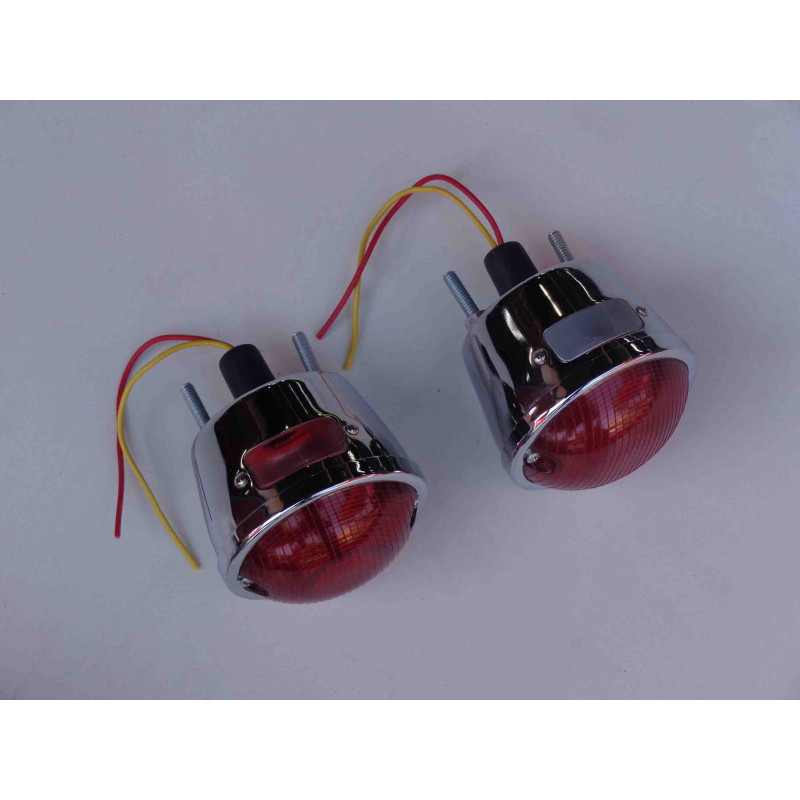 Lanterna Traseira F-1 F-100 1948 a 1954 Metal Cromado - Par