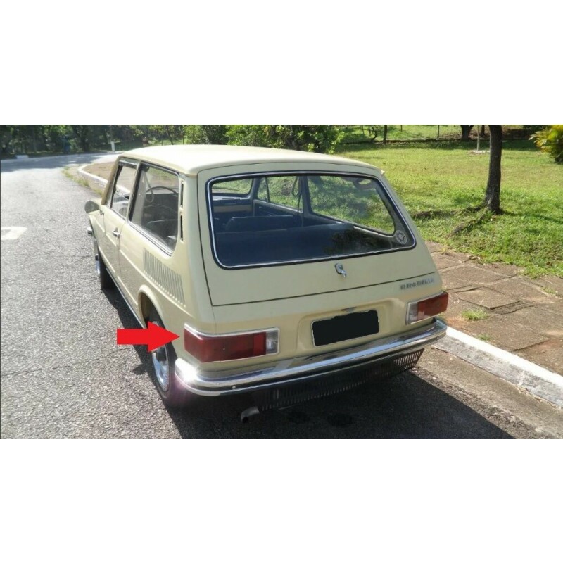 Lente Lanterna Traseira Bicolor Brasilia 1973 a 1977 - Jogo