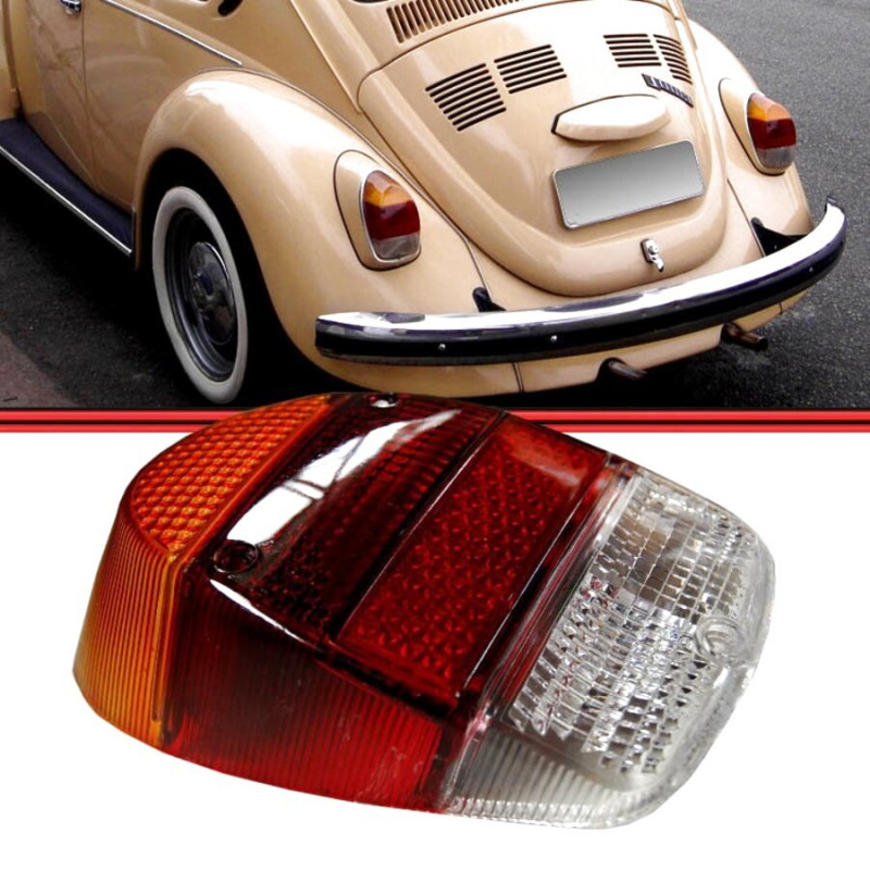 Lente Lanterna Traseira Fusca 1300 1300L 1500 Tricolor Plástico