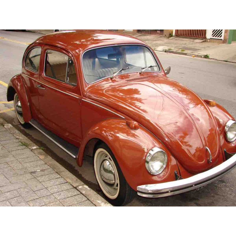 Lente Farol Vidro Fusca 1973 a 1975 Abaulada Raiada - Unitário