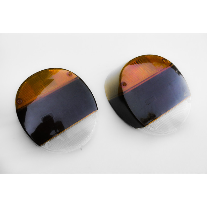 Lente Lanterna Fusca 79 à 96 Fafá Tricolor Plástico Par 