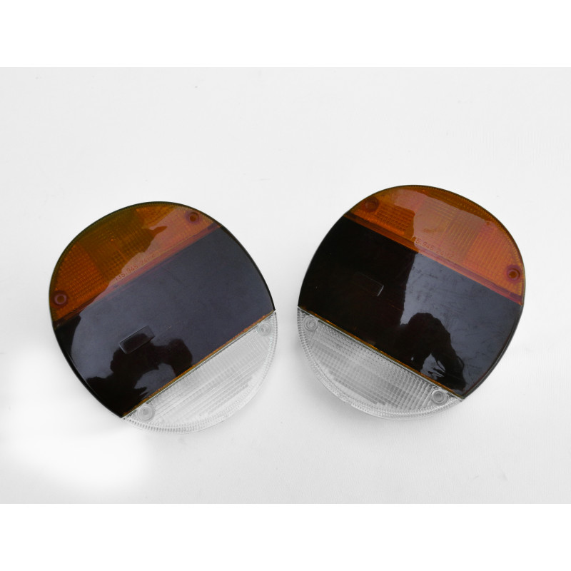 Lente Lanterna Fusca 79 à 96 Fafá Tricolor Plástico Par 