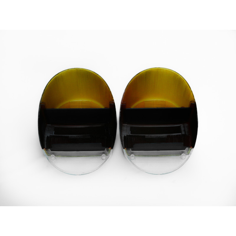 Lente Lanterna Fusca 79 à 96 Fafá Tricolor Plástico Par 