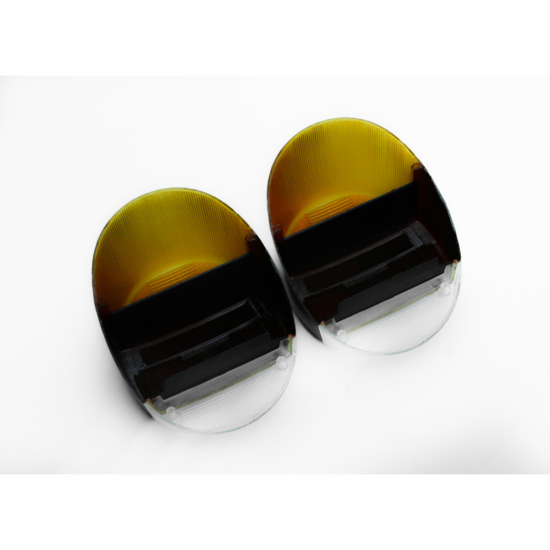 Lente Lanterna Fusca 79 à 96 Fafá Tricolor Plástico Par 