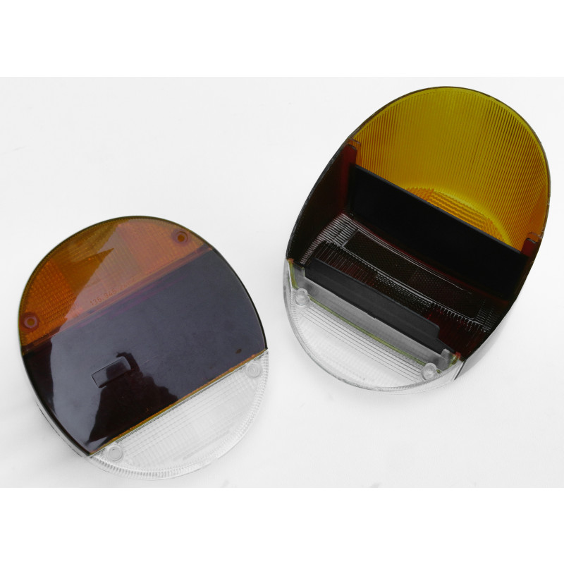 Lente Lanterna Fusca 79 à 96 Fafá Tricolor Plástico Par 