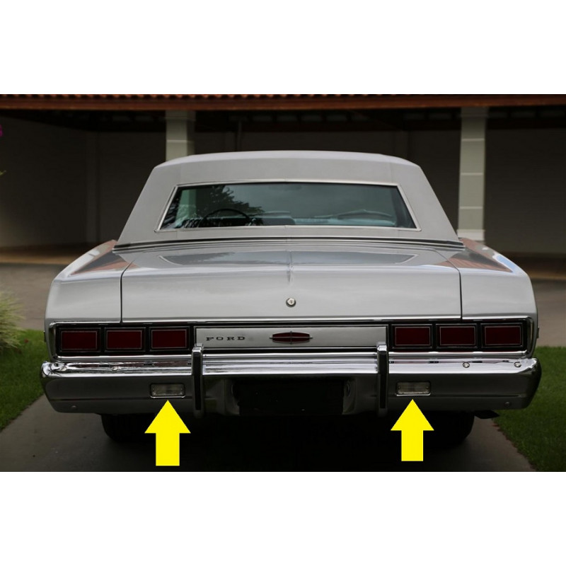 Lente Lanterna Ré Parachoque Landau Original Ford Usada - Par