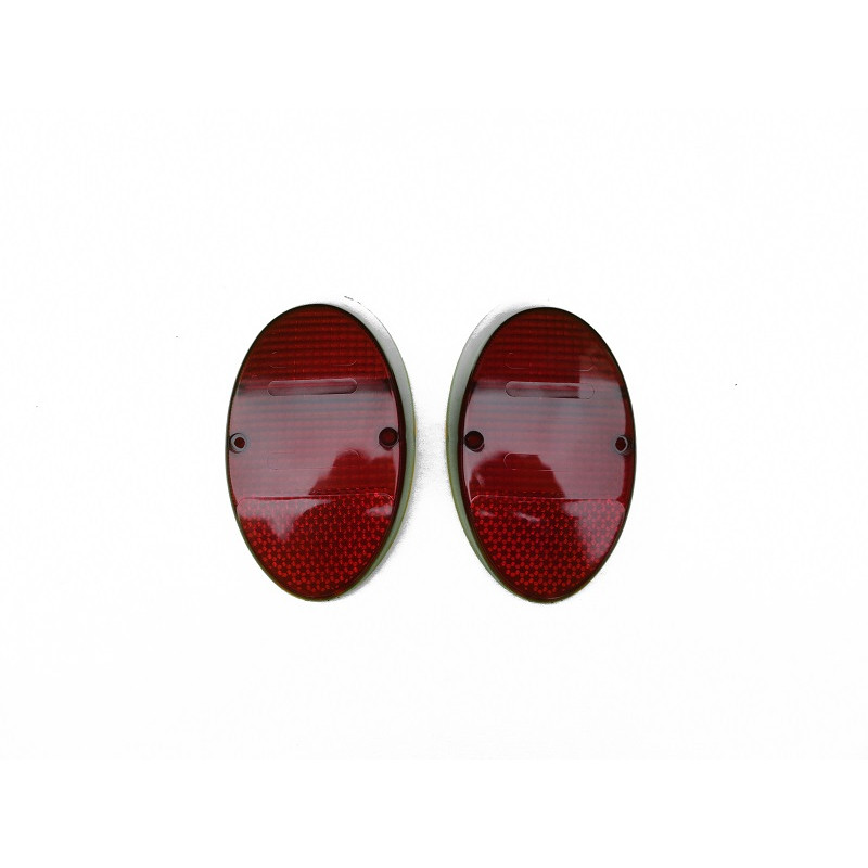 Lente Lanterna Traseira Fusca 1200 1300 Vermelha Plastico Par