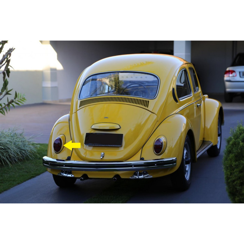 Lente Lanterna Traseira Fusca 1200 1300 Vermelha Plastico Par