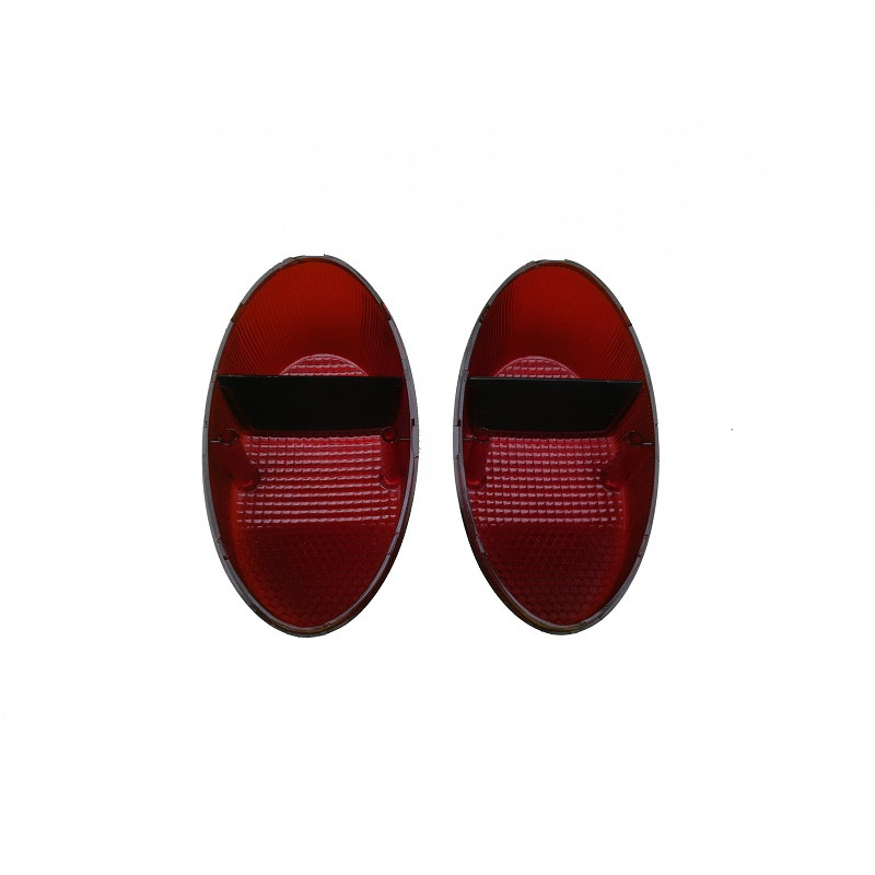 Lente Lanterna Traseira Fusca 1200 1300 Vermelha Plastico Par