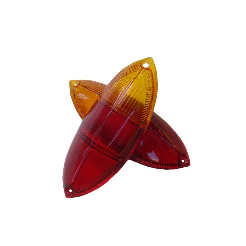 Lente Lanterna Traseira Karmann Ghia até 1968 Bicolor - Par