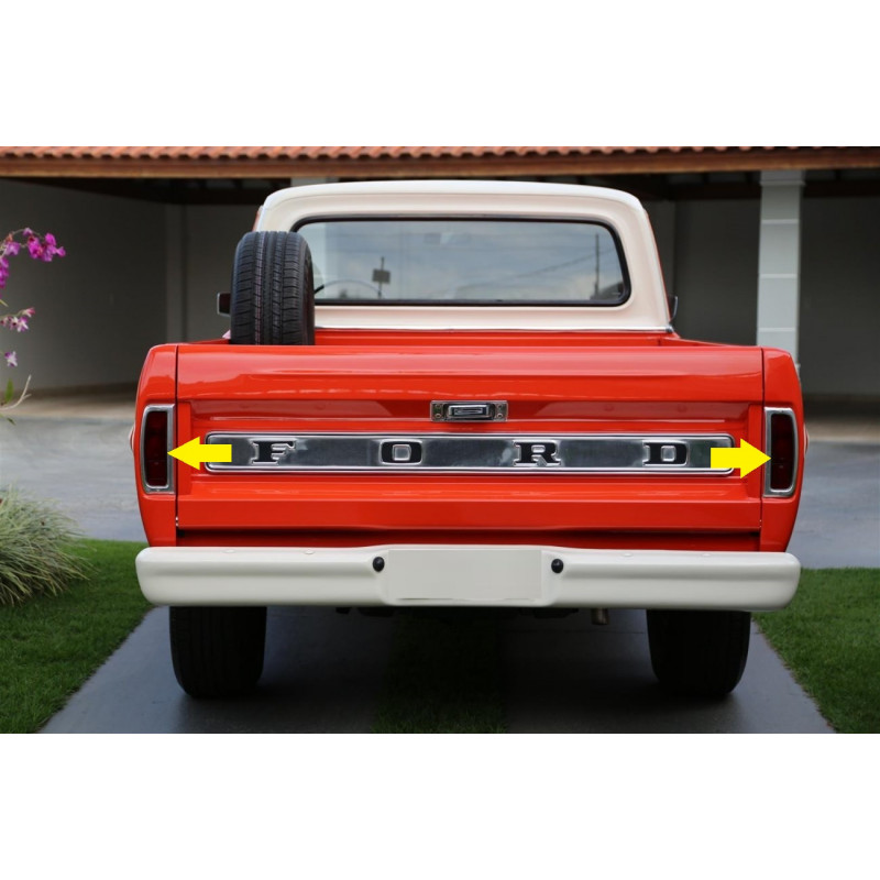 Lente Lanterna Traseira F-100 F-1000 Pampa Acrílico - Par