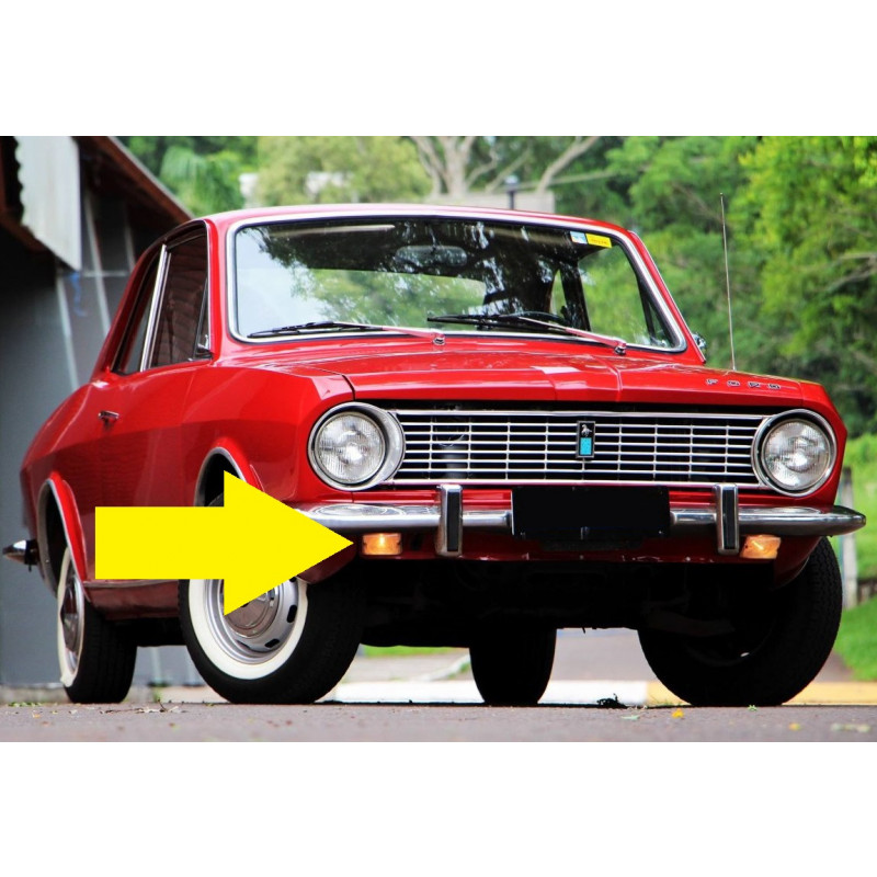 Lente Pisca Dianteiro Corcel Belina 71 à 72 Âmbar Leão