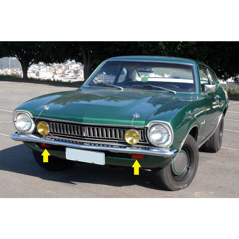 Lente Pisca Lanterna Dianteira Maverick Âmbar - Par