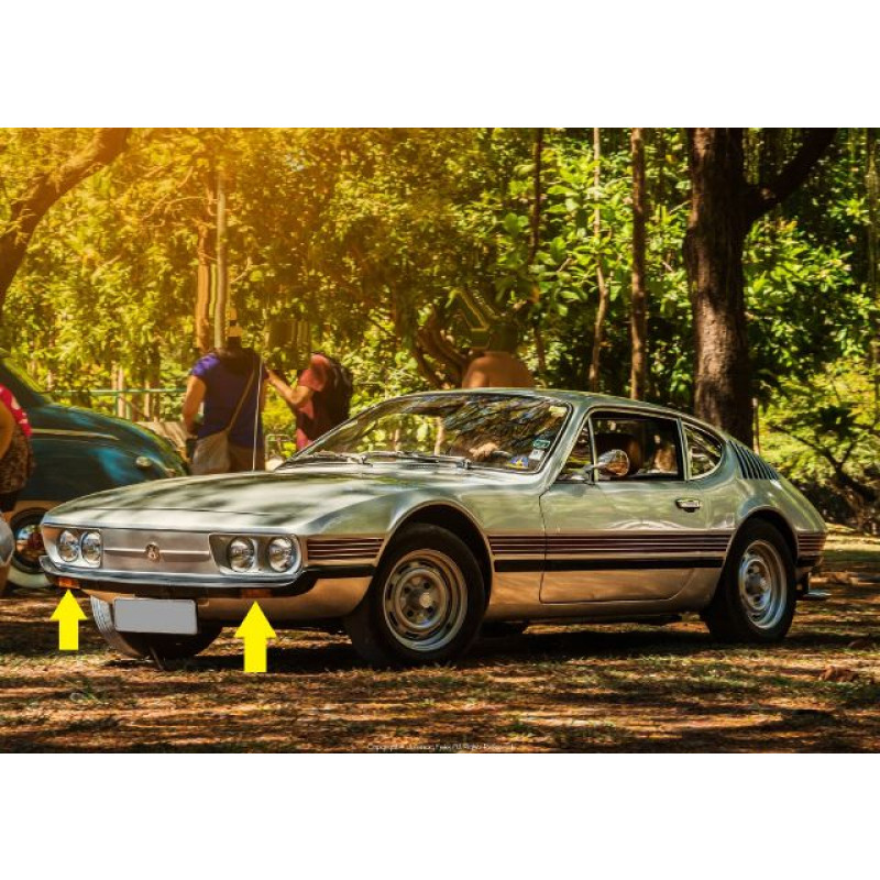 Lente Pisca Dianteiro VW SP1 SP2 Reprodução Logo Arteb Hella - Par