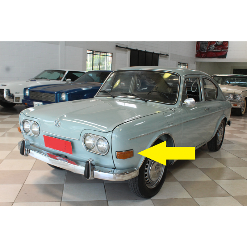 Lente Pisca Dianteiro Variant TL Zé do Caixão até 71 Frente Alta Incolor Original 