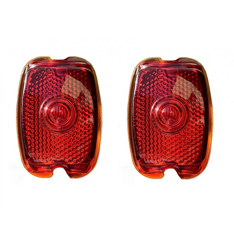 Lente Vidro Lanterna Traseira Chevrolet Boca Sapo 1947 a 1953 Importada - Par